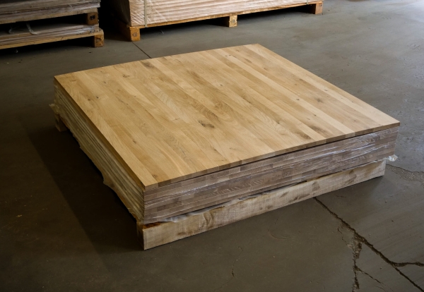 Solid wood panel 26x1210x600-3000 mm Oak Wild Oak Rustic 26 mm, full lamella, knots black filled